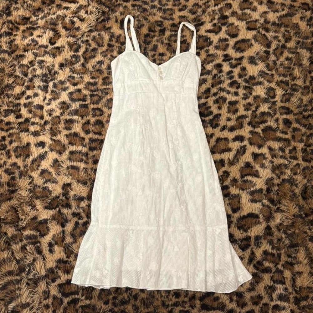 vintage white midi dress